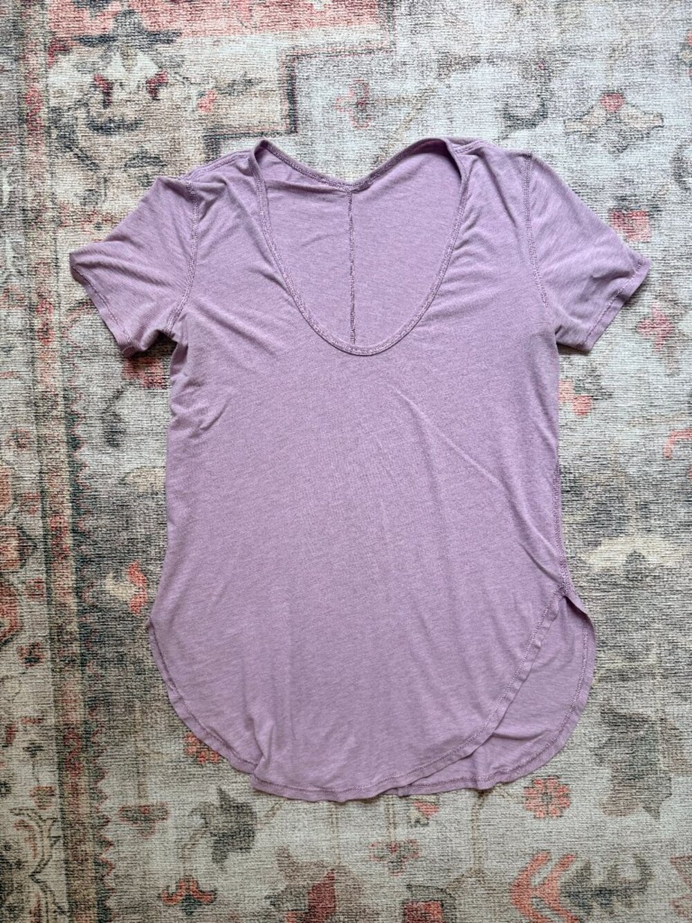 Lululemon Lavender U Neck Shirt